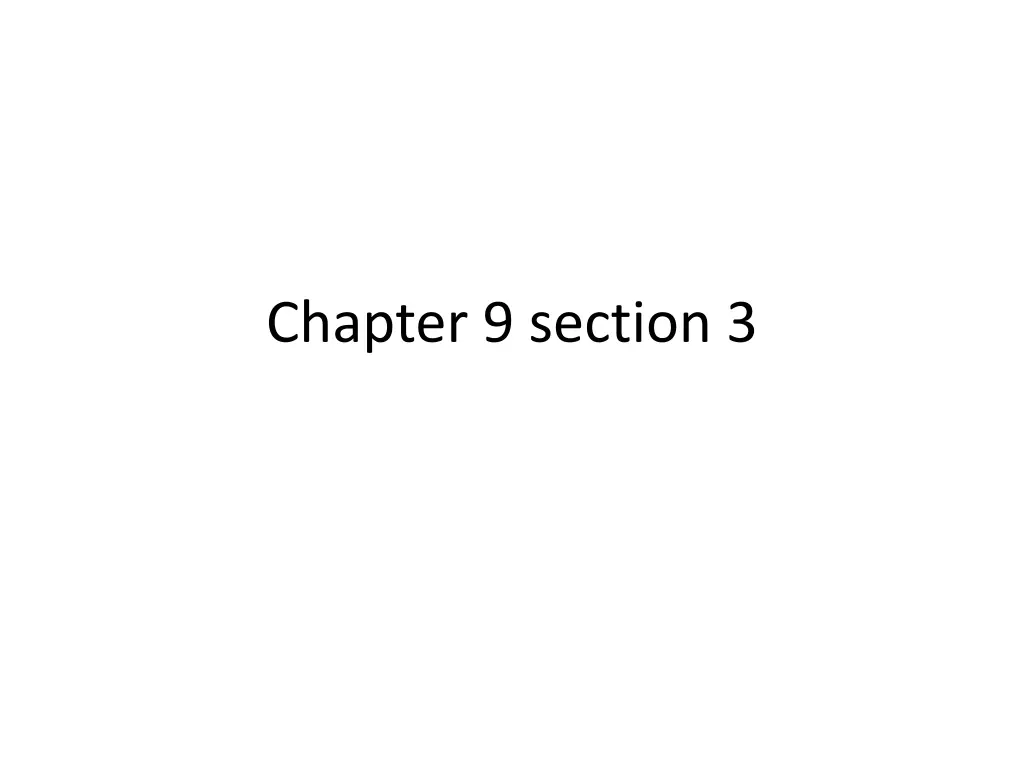 chapter 9 section 3