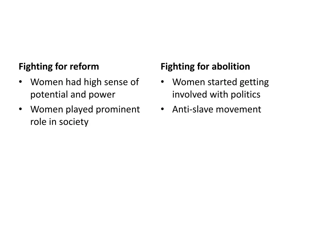 fighting for reform women had high sense