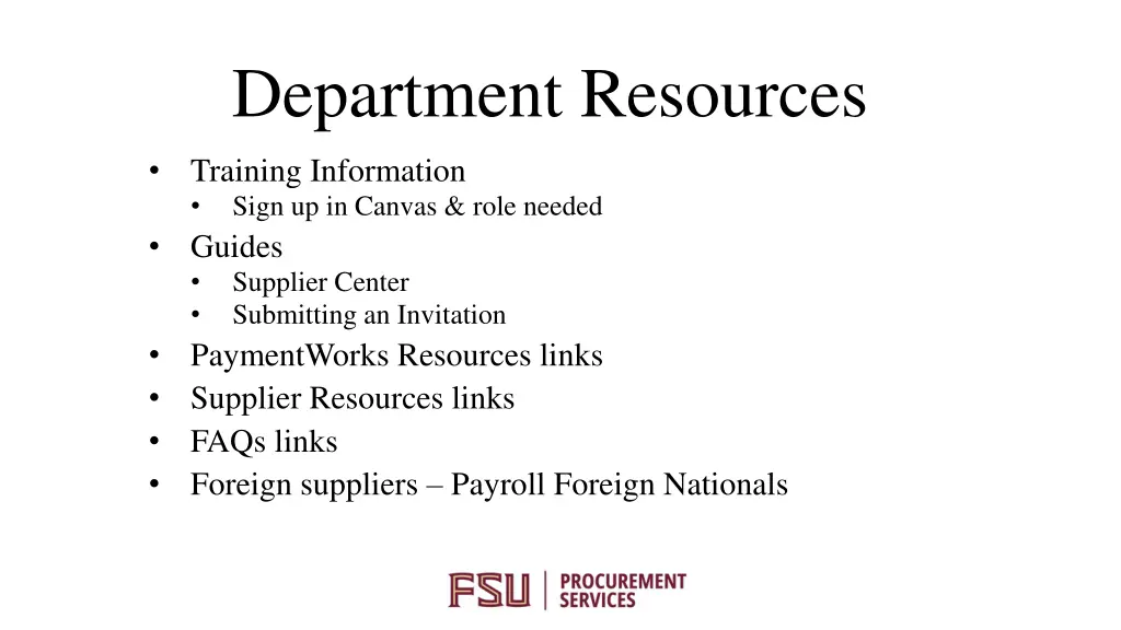 department resources
