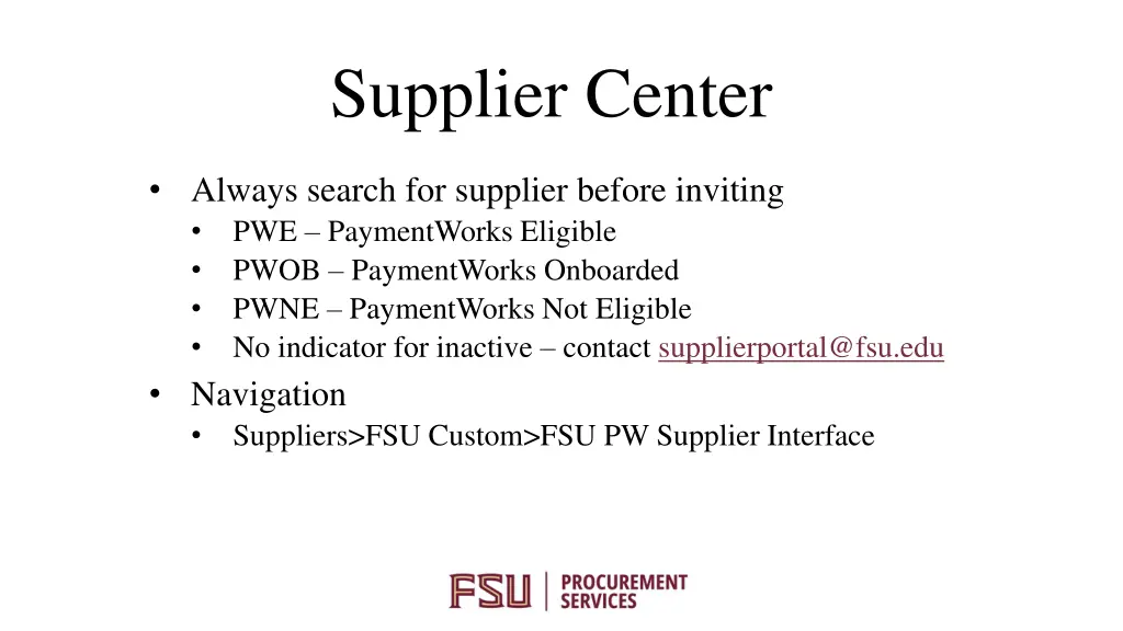 supplier center