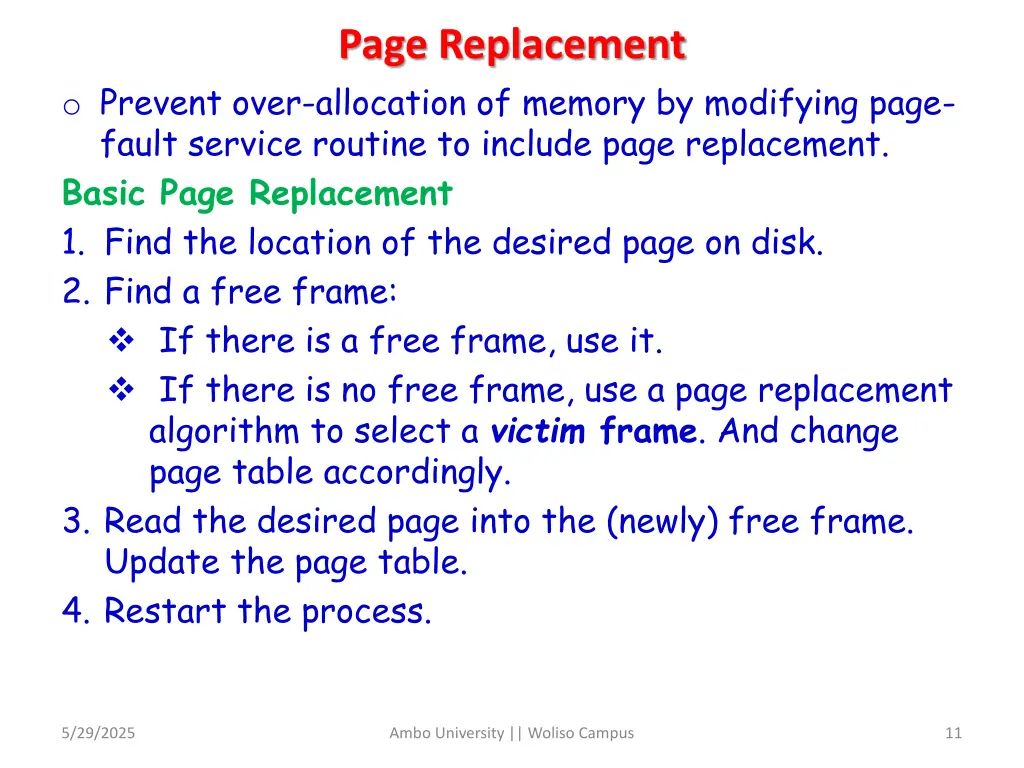 page replacement