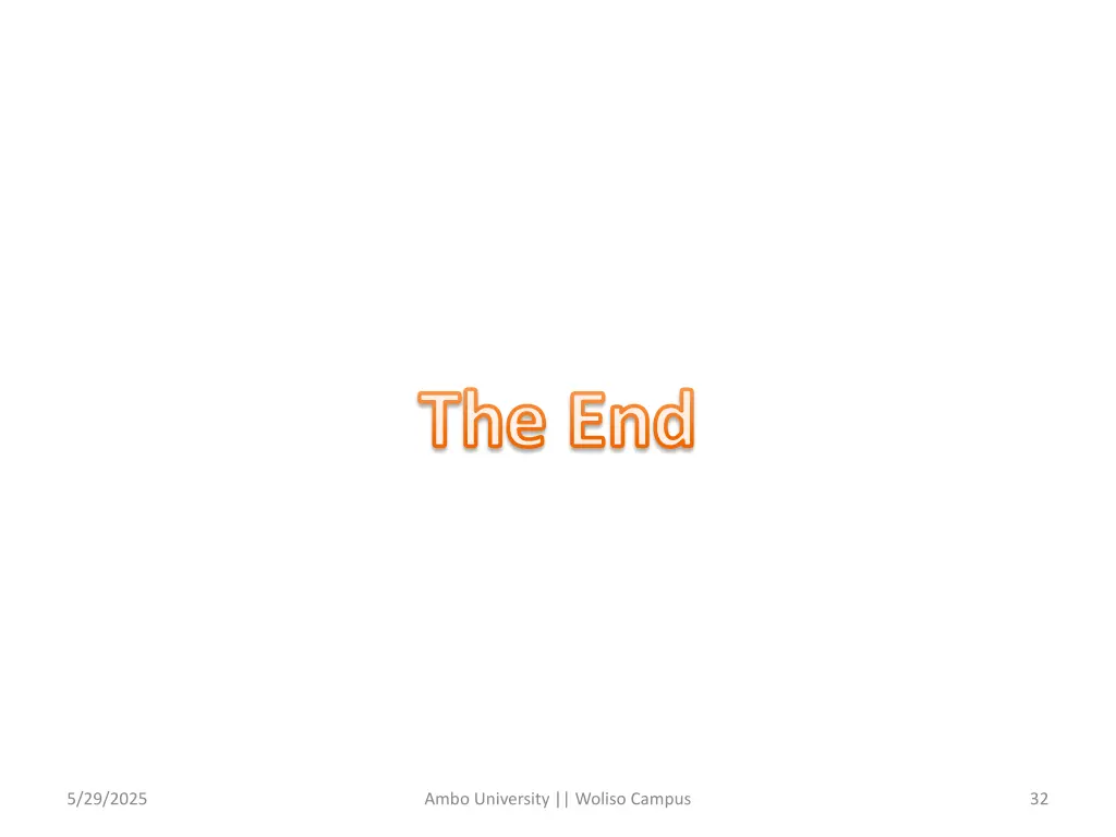 the end