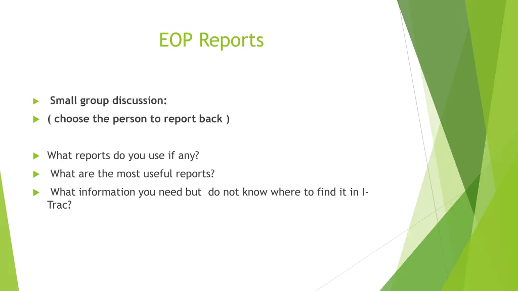 eop reports
