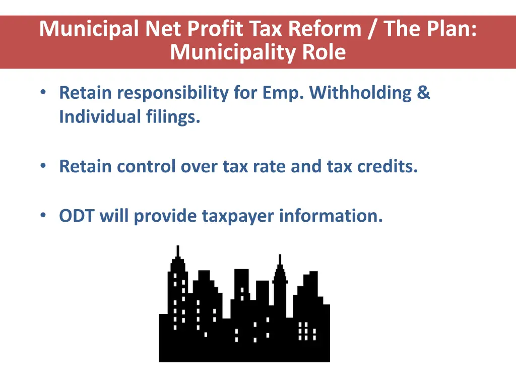 municipal net profit tax reform the plan 3