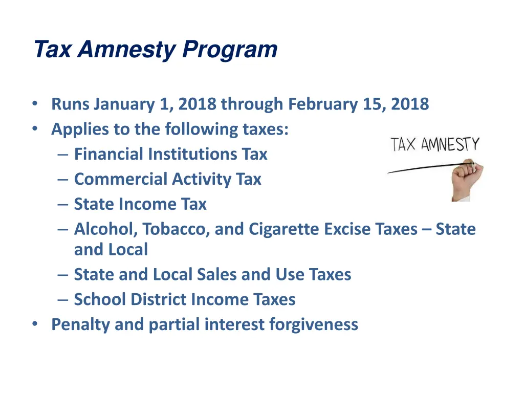 tax amnesty program