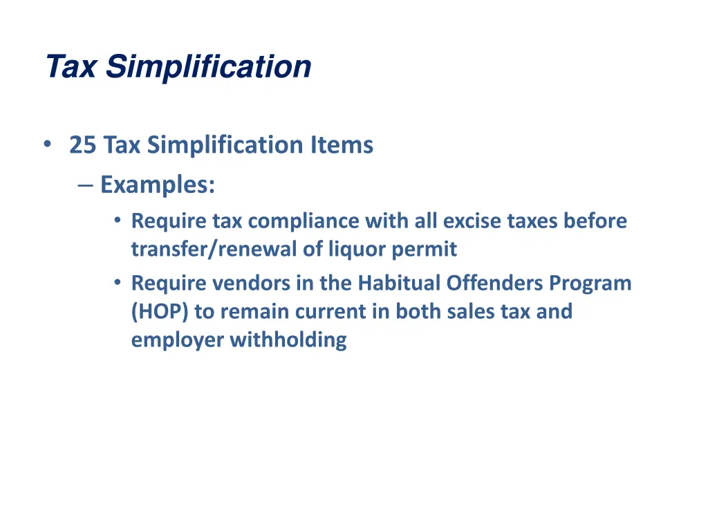 tax simplification