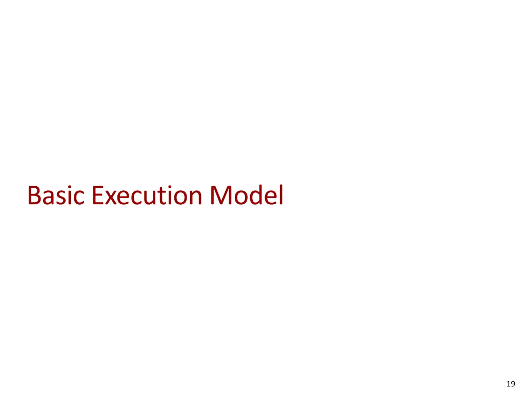 basic execution model