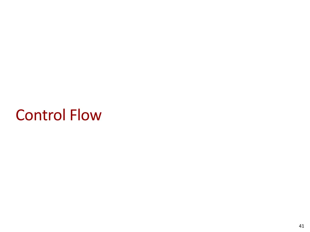 control flow