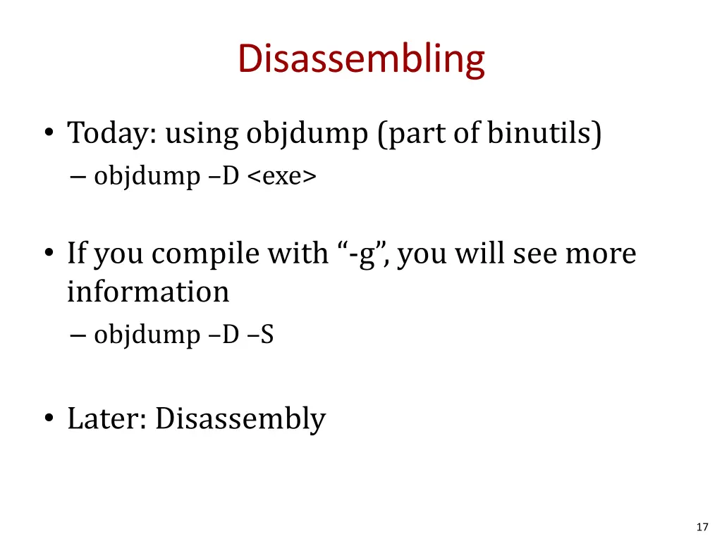 disassembling