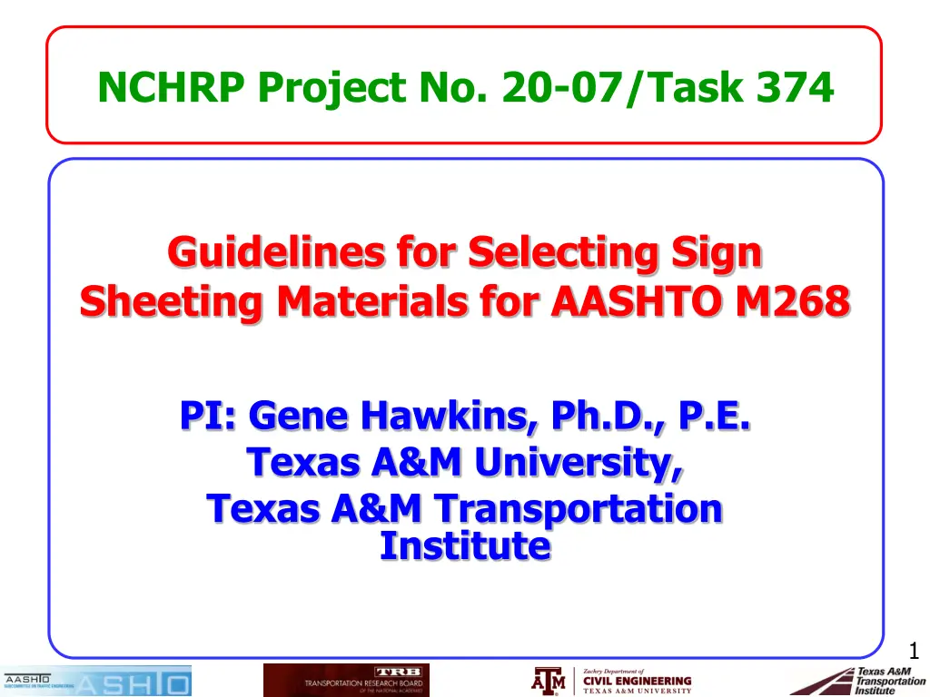 nchrp project no 20 07 task 374