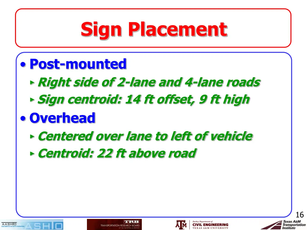 sign placement