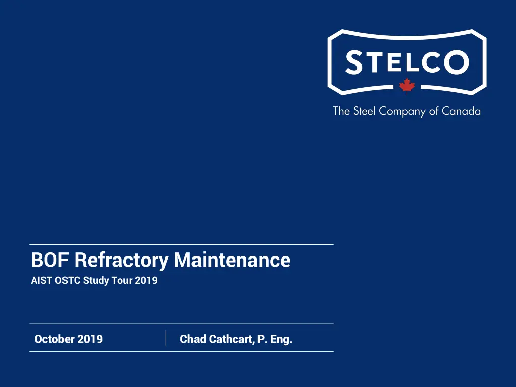 bof refractory maintenance aist ostc study tour