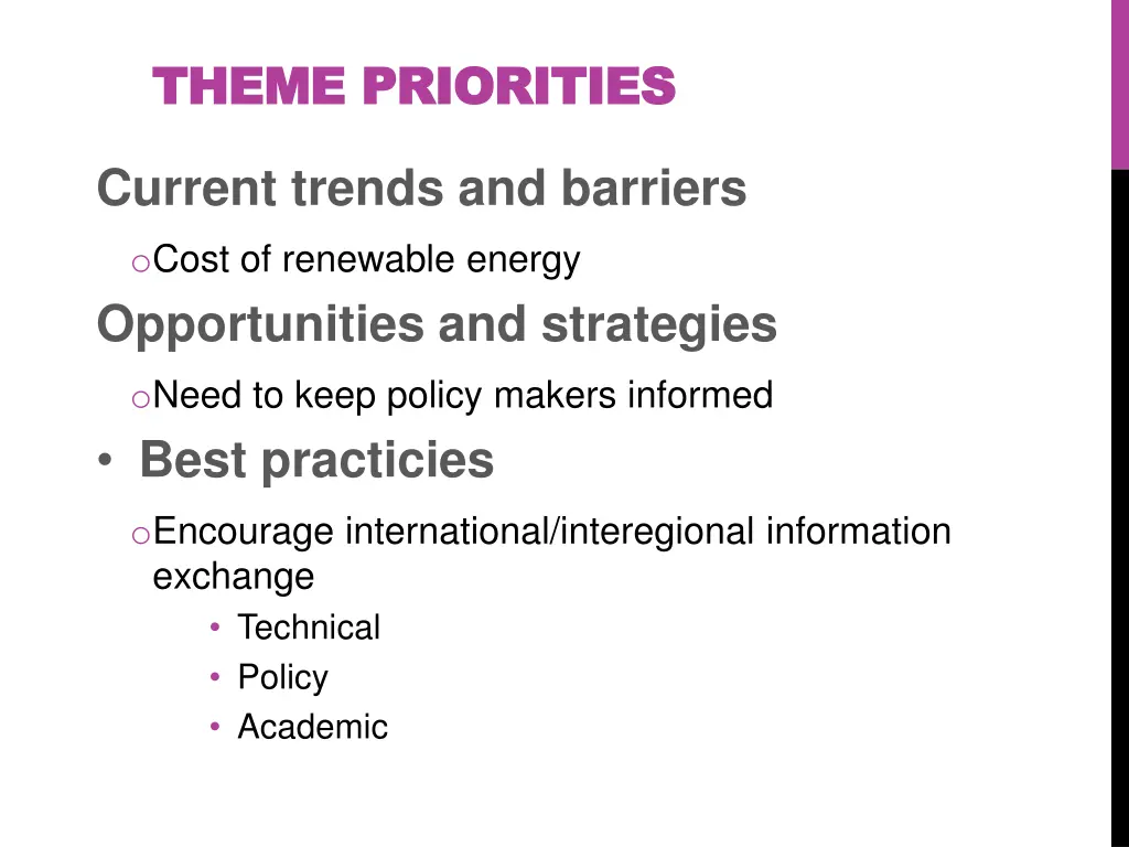 theme priorities theme priorities