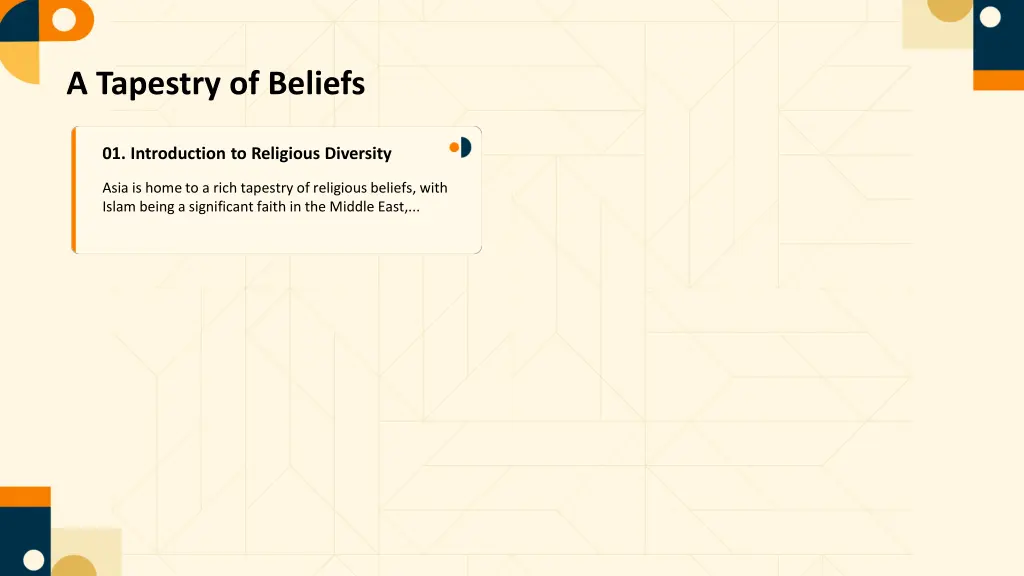 a tapestry of beliefs