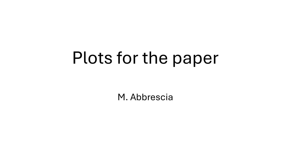 plots for the paper