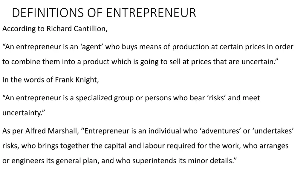 definitions of entrepreneur