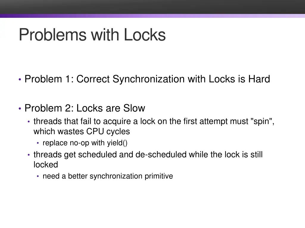 problems with locks