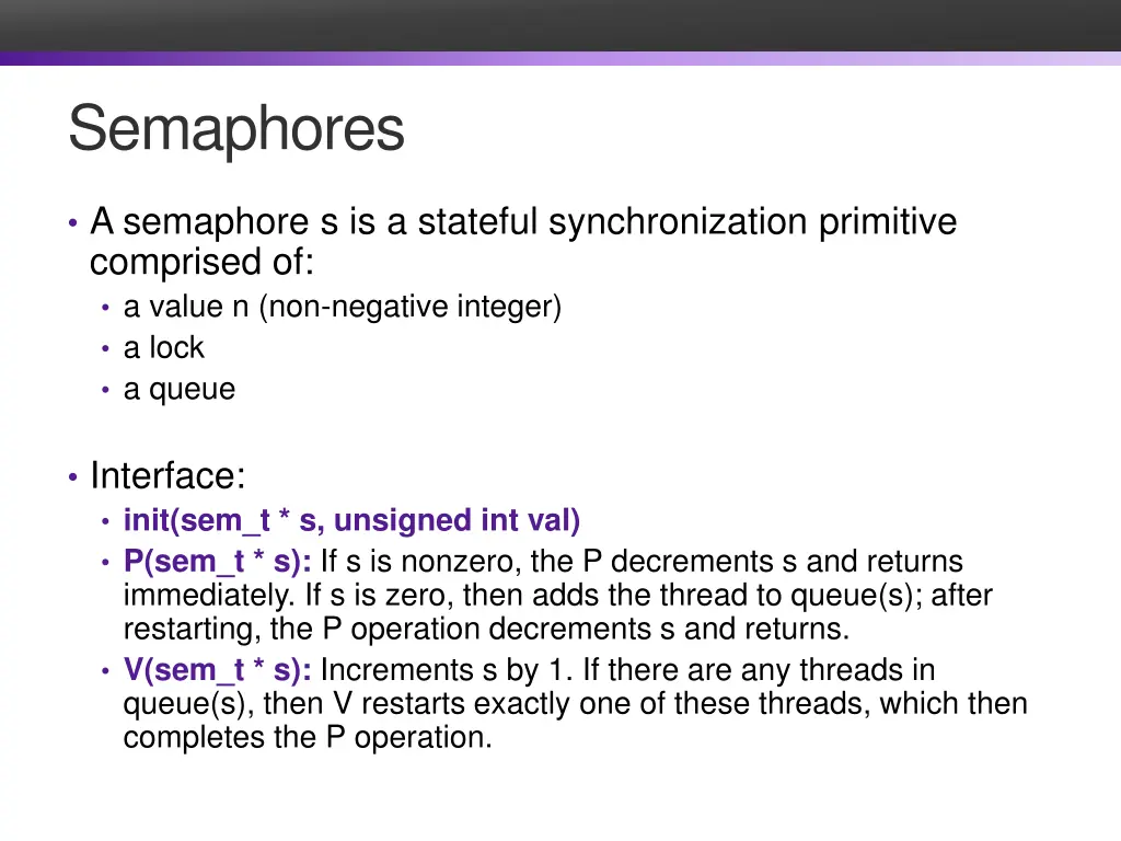 semaphores