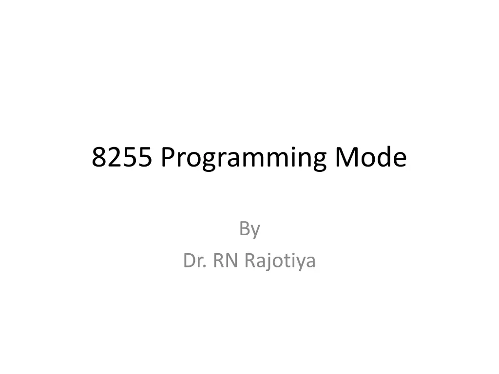 8255 programming mode