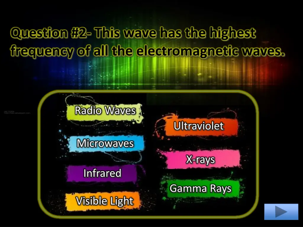 question 2 this wave has the highest frequency