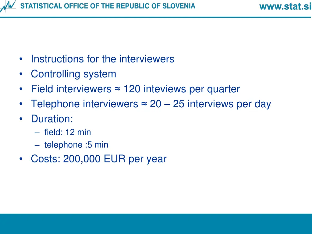 instructions for the interviewers controlling