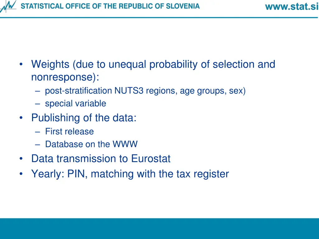 weights due to unequal probability of selection