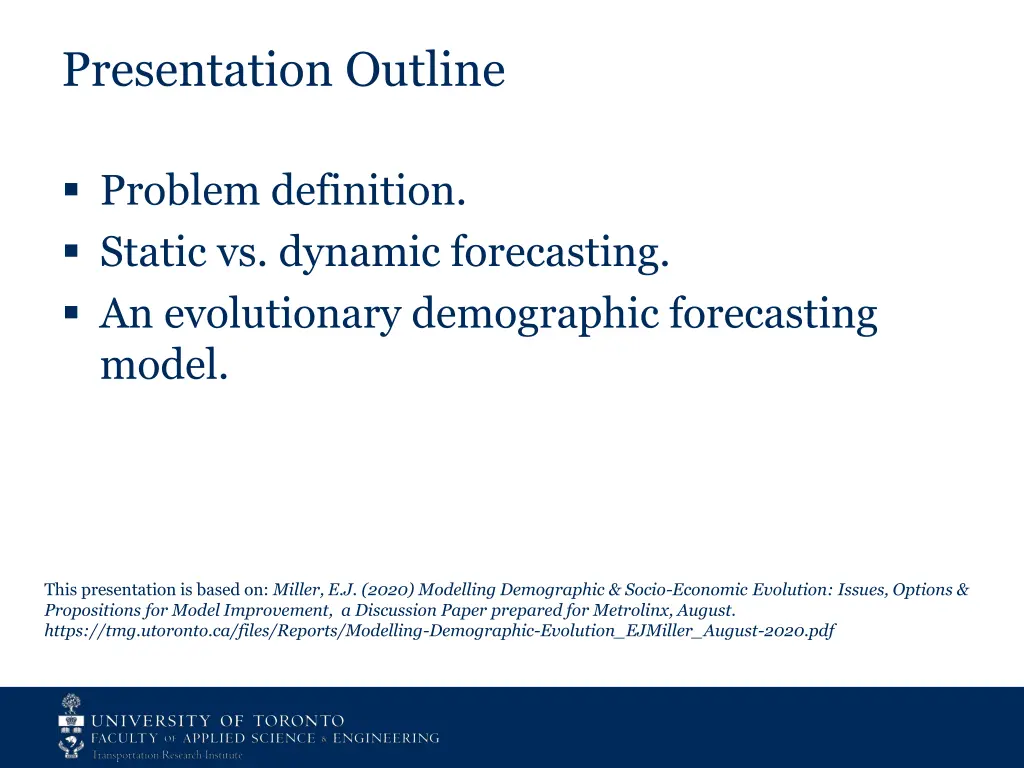 presentation outline
