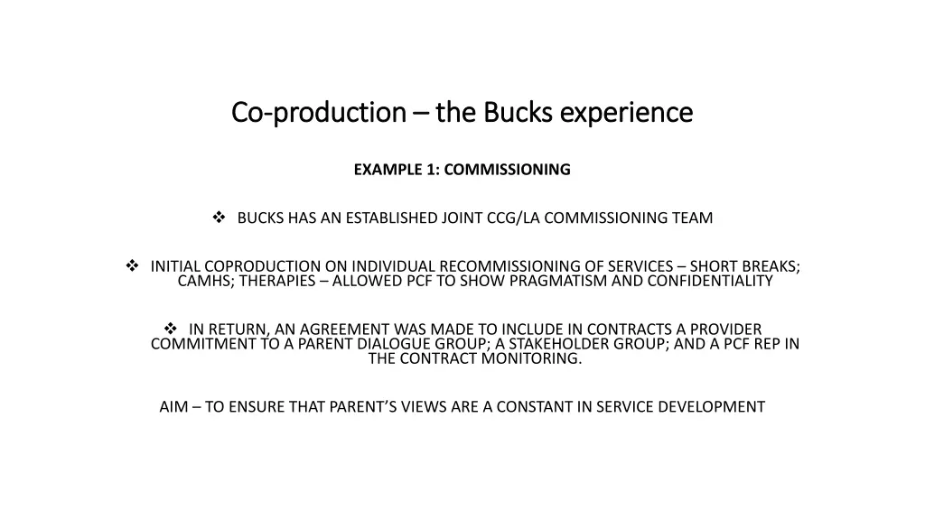co co production production the bucks experience 2