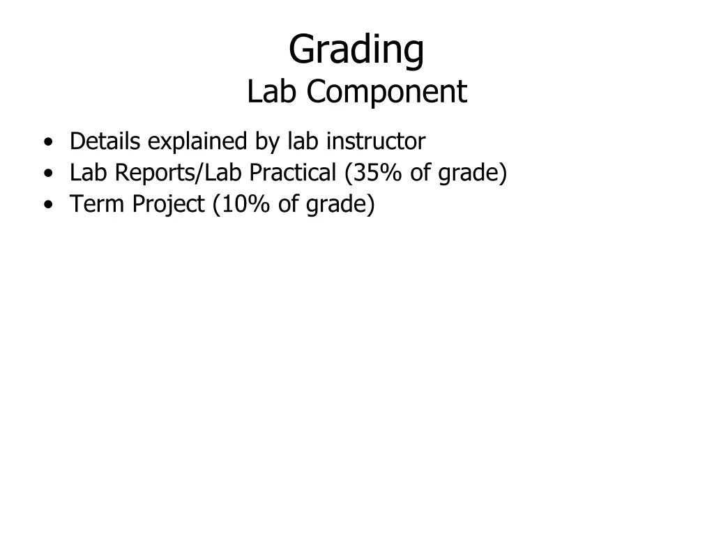 grading lab component