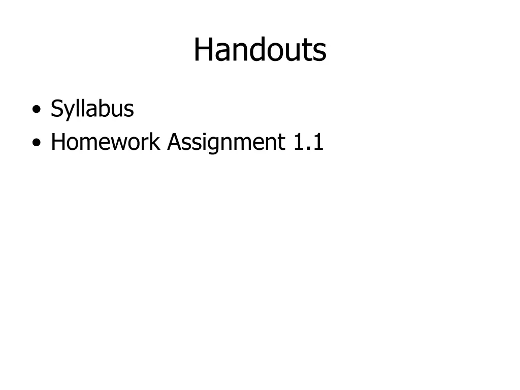 handouts