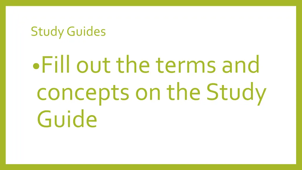 study guides