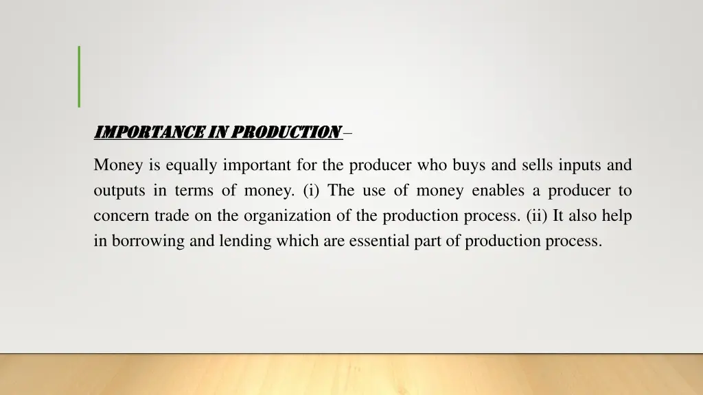 in production production