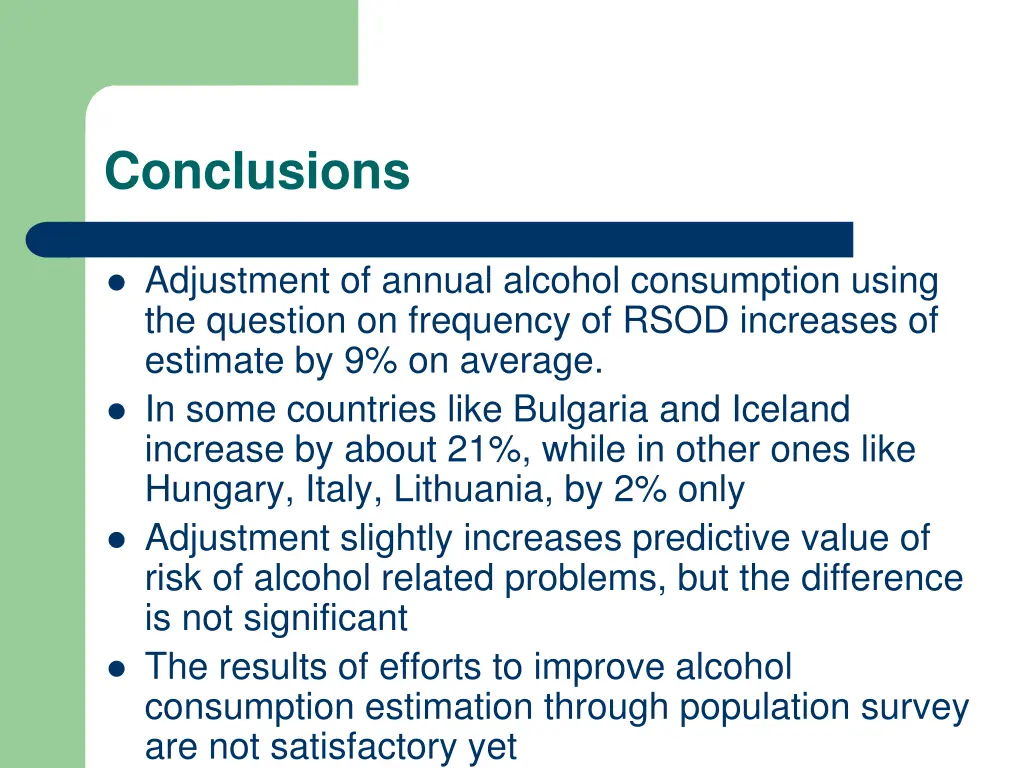 conclusions