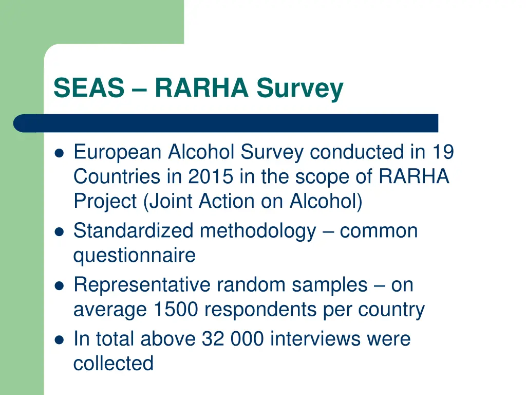 seas rarha survey