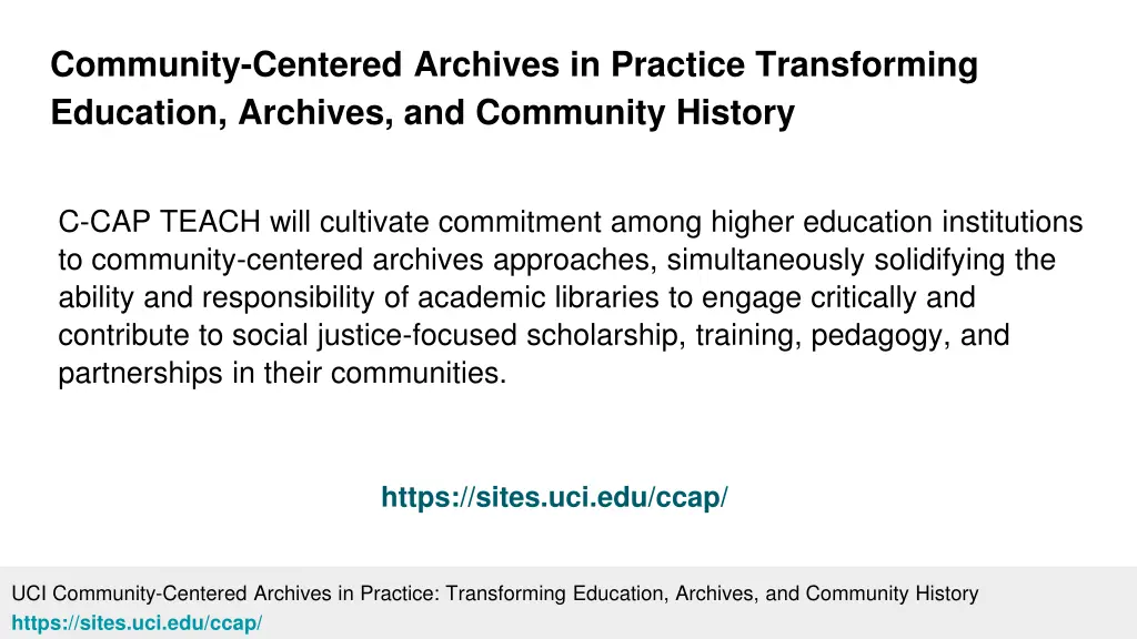 community centered archives in practice