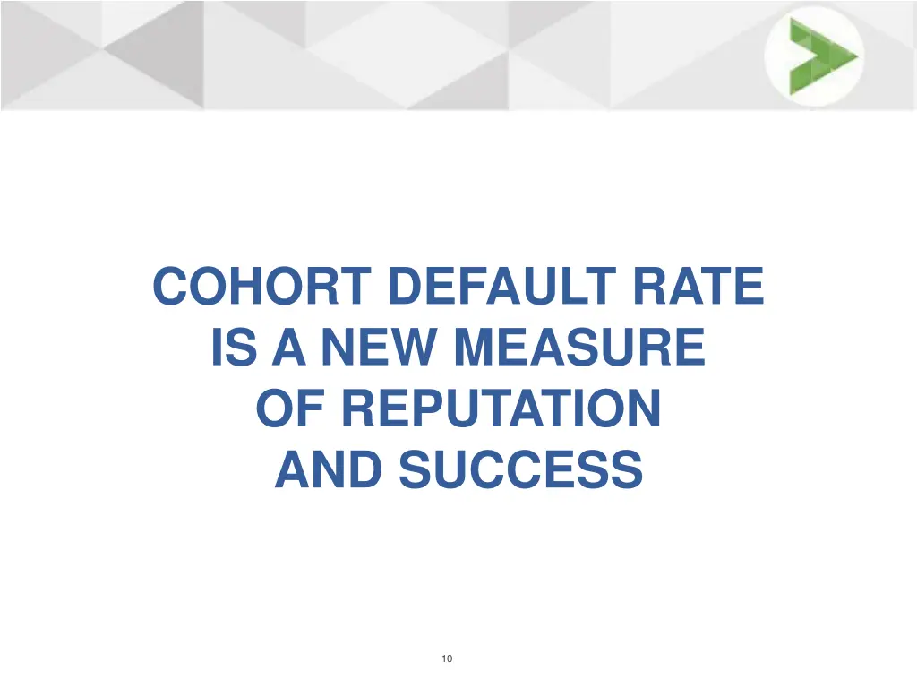 cohort default rate is a new measure