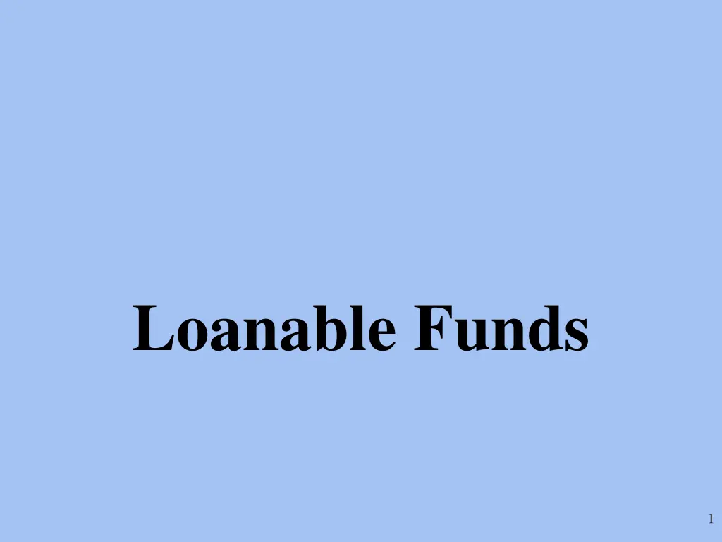 loanable funds