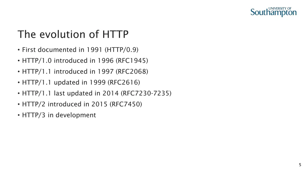 the evolution of http