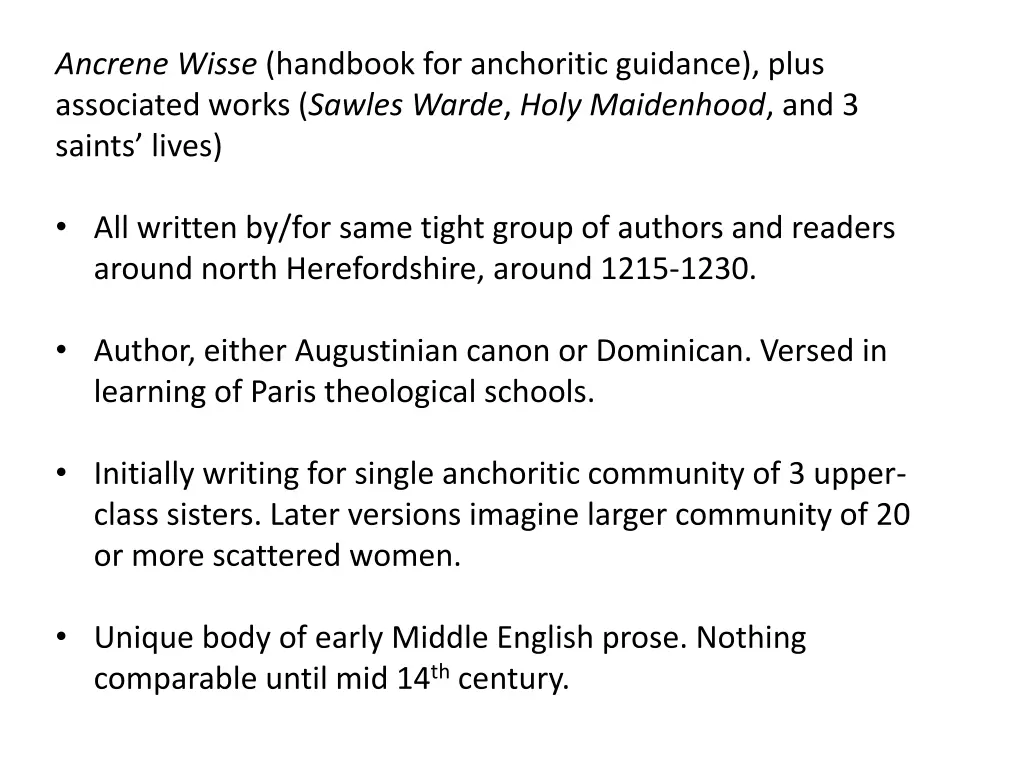 ancrene wisse handbook for anchoritic guidance