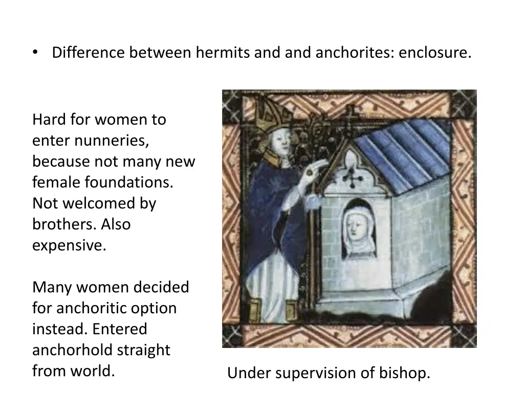 difference between hermits and and anchorites