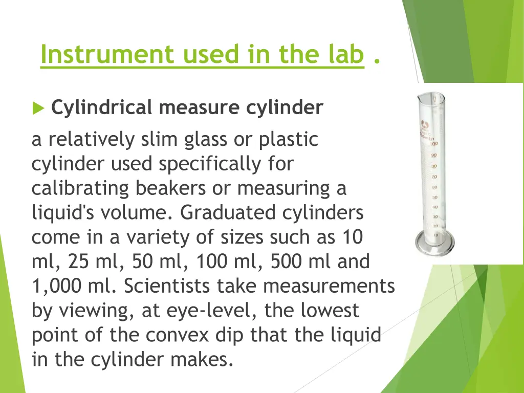 instrument used in the lab 2