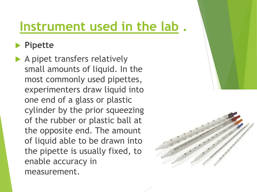 instrument used in the lab 8