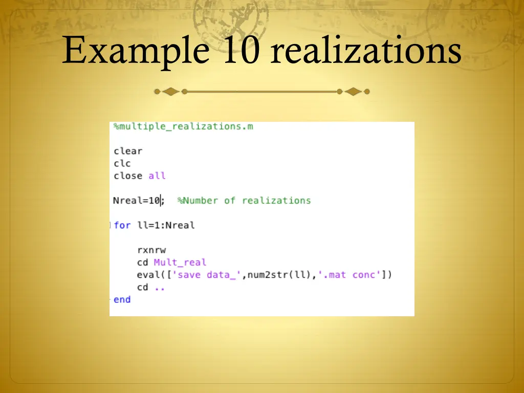 example 10 realizations