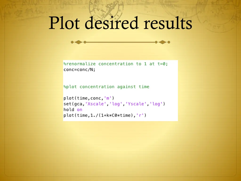 plot desired results