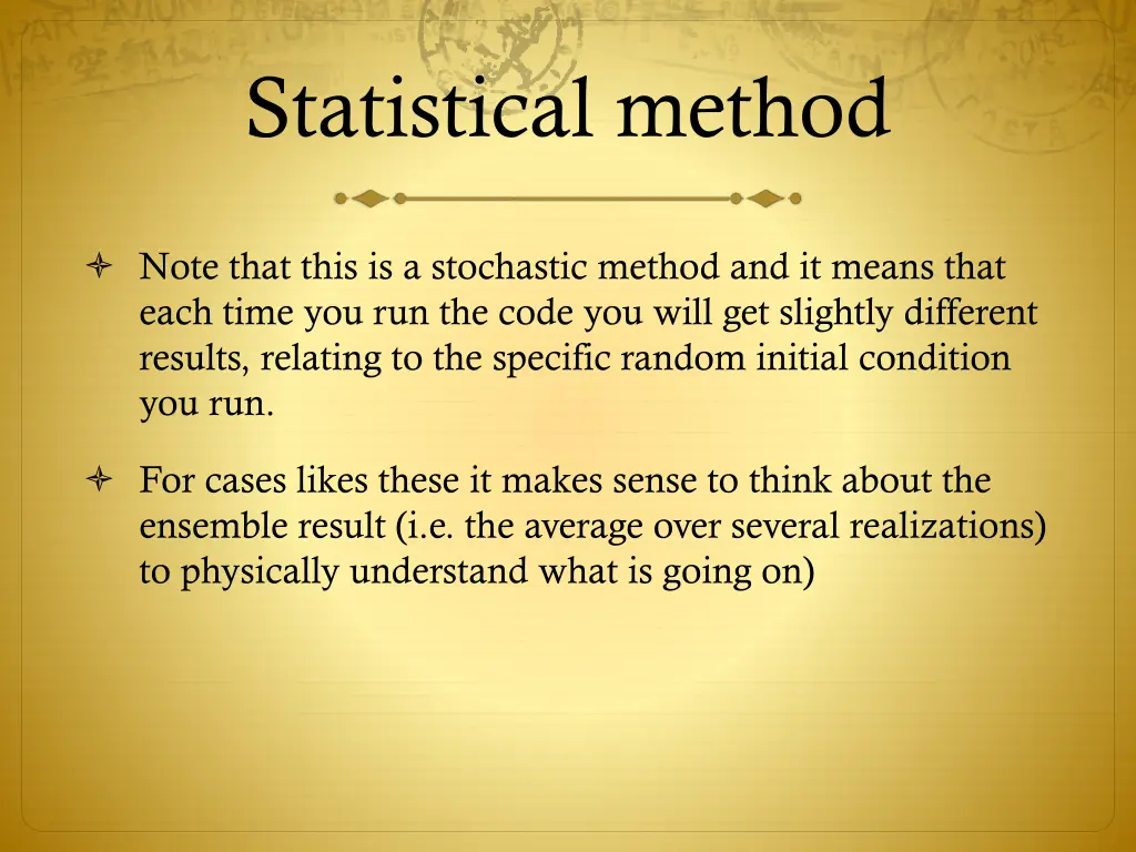 statistical method