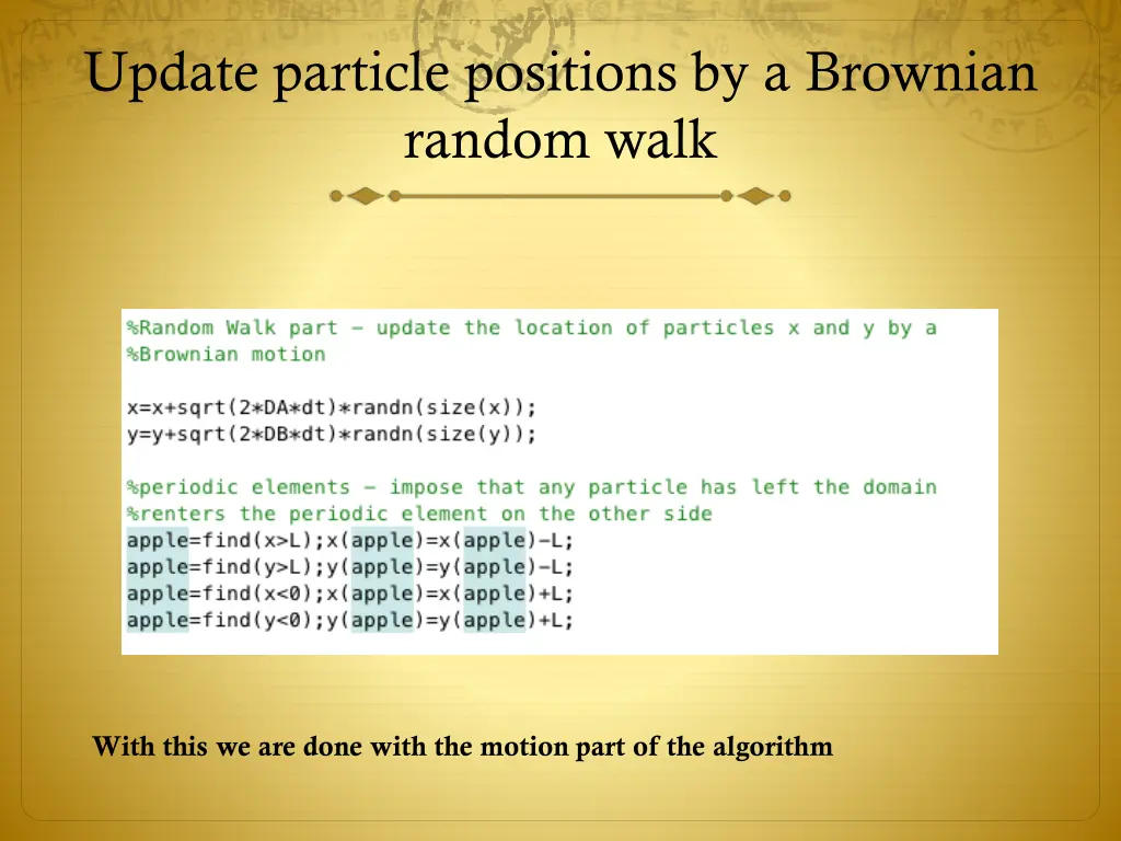 update particle positions by a brownian random