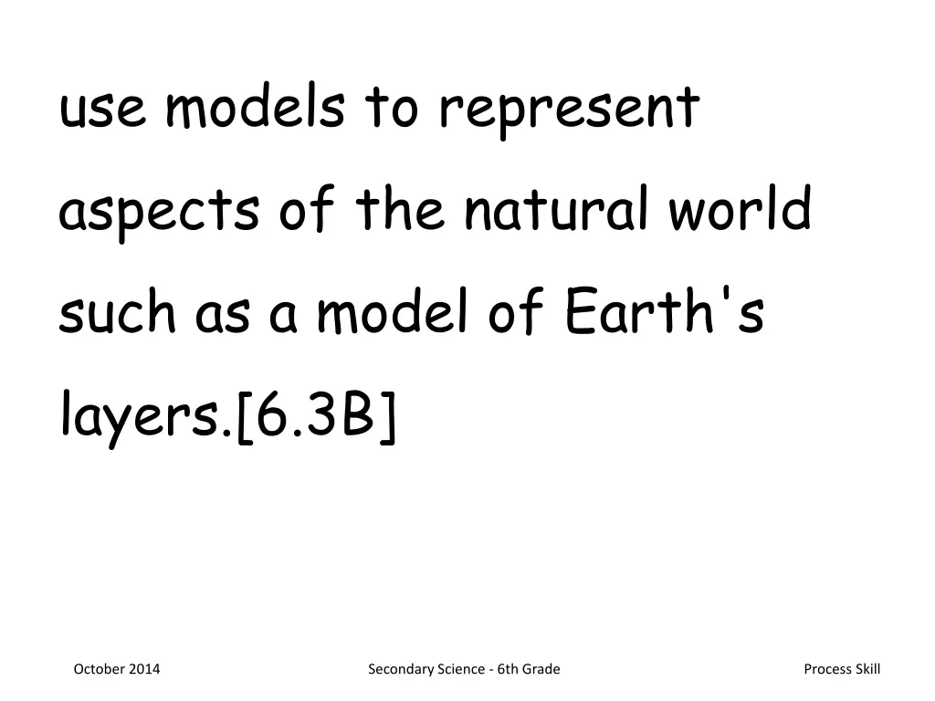 use models to represent aspects of the natural