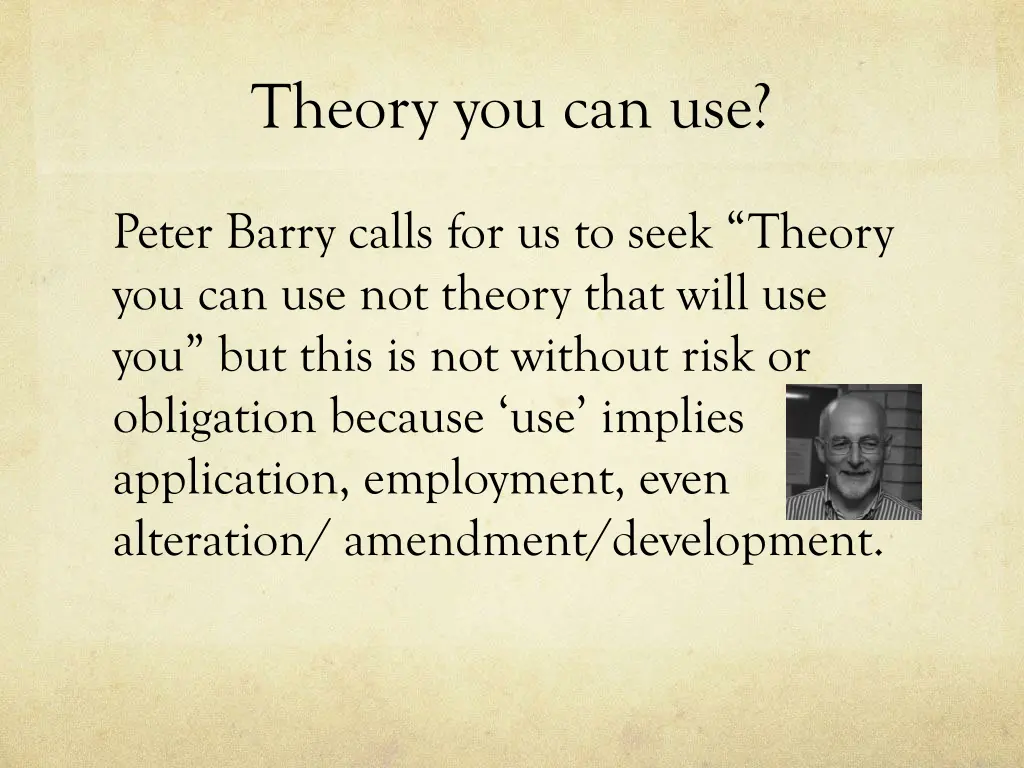 theory you can use