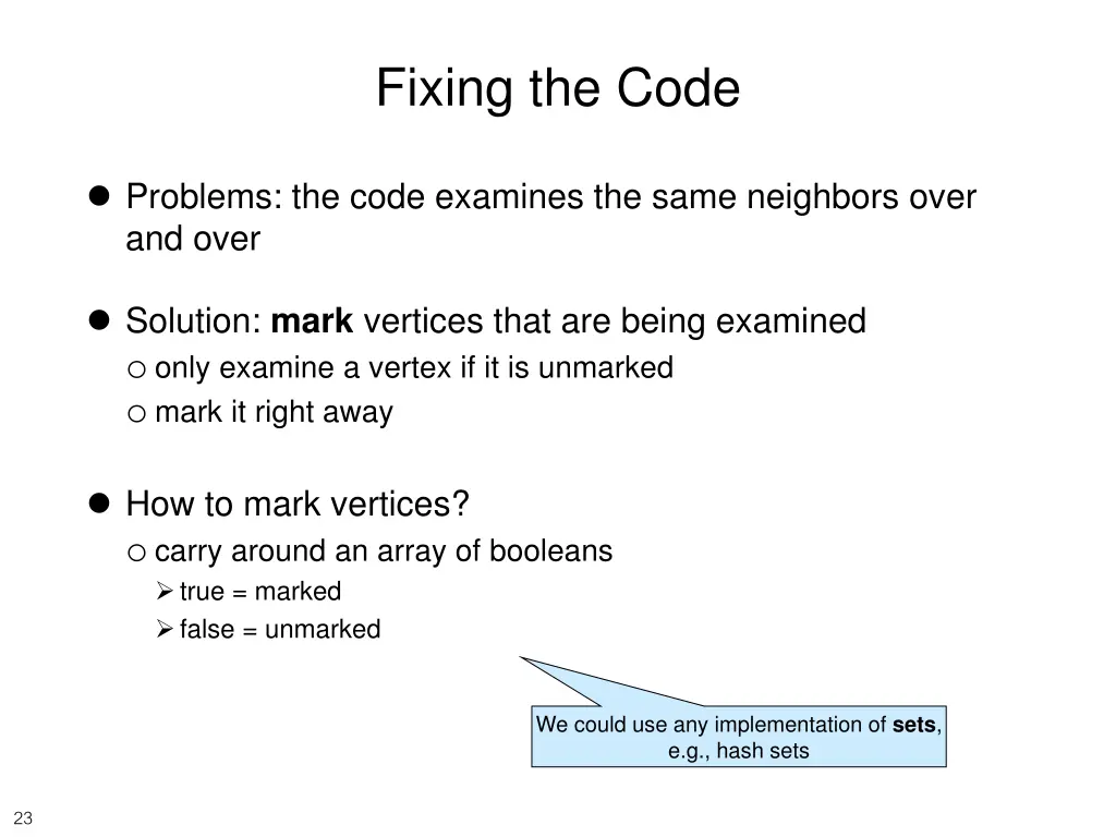 fixing the code