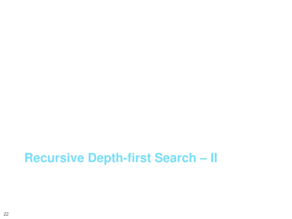recursive depth first search ii